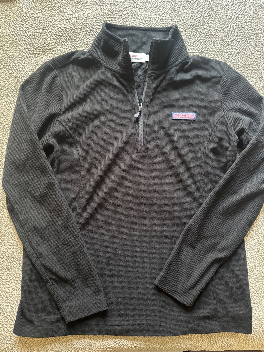 Vineyard Vines Woman’s Black Half-Zip Sweater